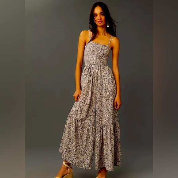 BISHOP + YOUNG Pants - NEW BISHOP + YOUNG carmella wide leg jumpsuit “Under the Summer Sky” size small